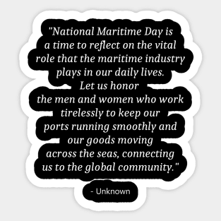 National Maritime Day Sticker